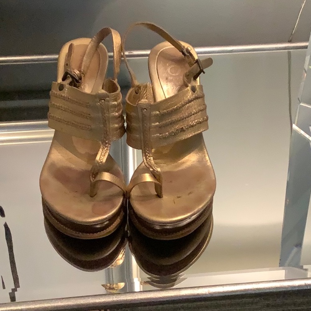 Gold Strappy Sandals